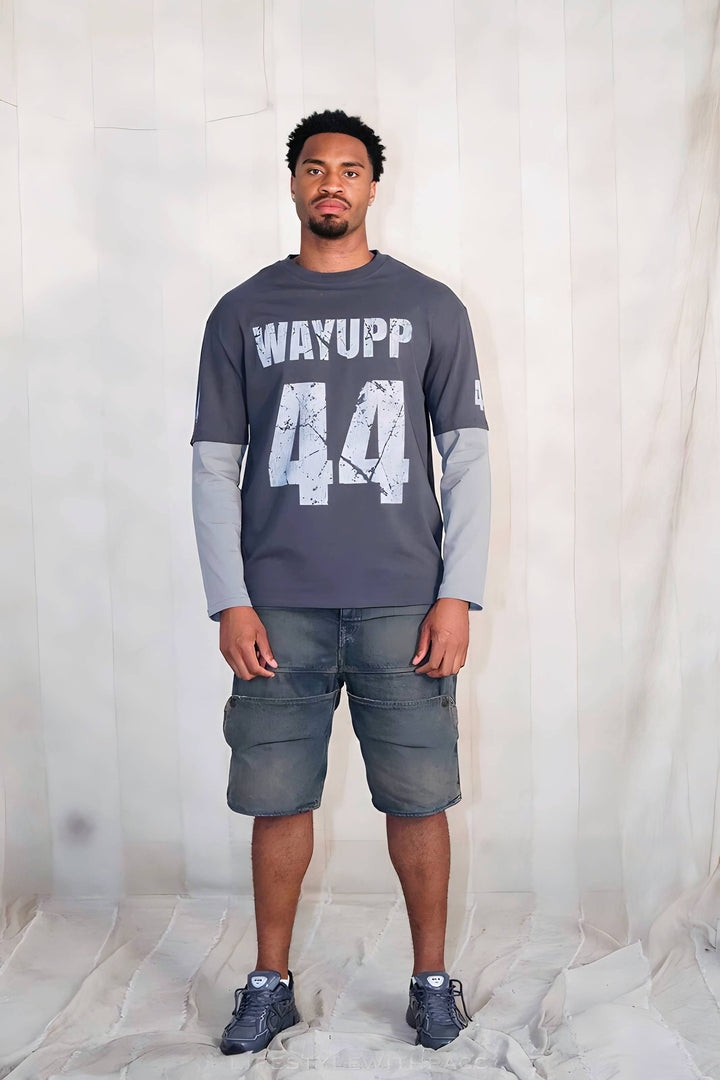 44 LAYERED TEE “GREY”