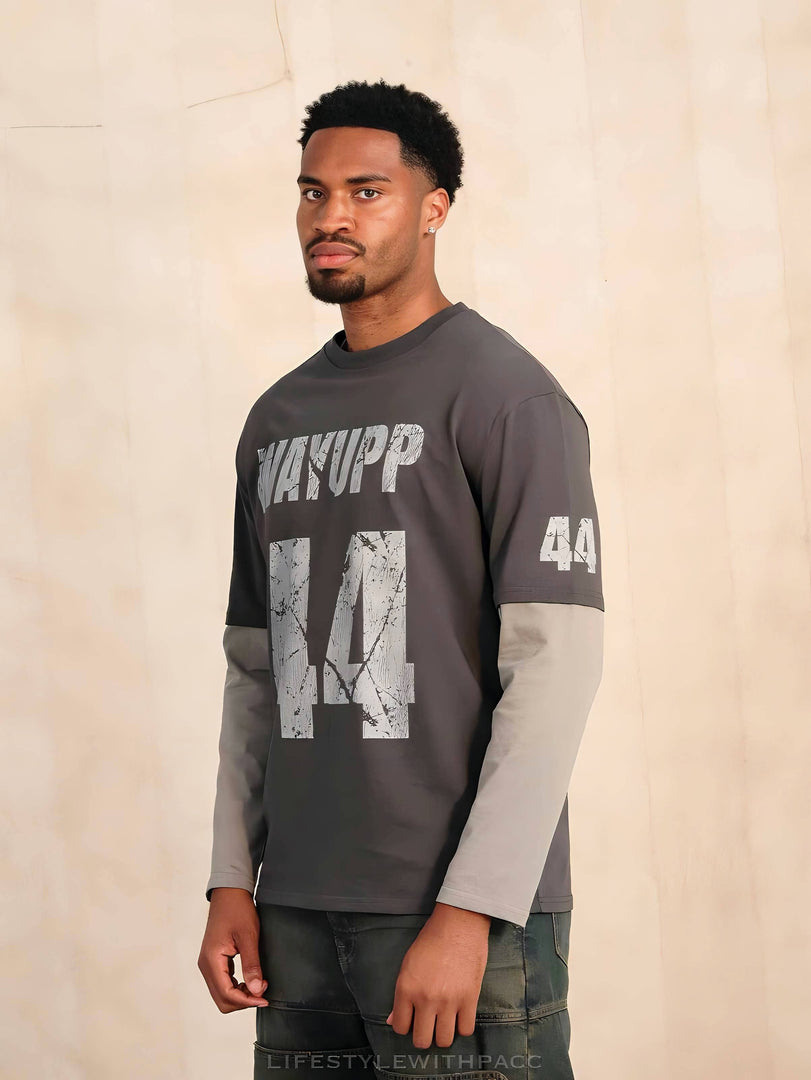 44 LAYERED TEE “GREY”