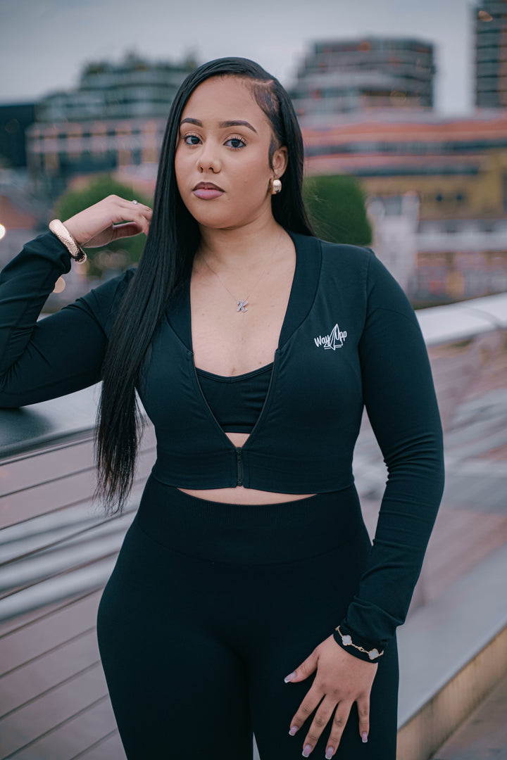 Black 3 Piece set (Sports Bra)